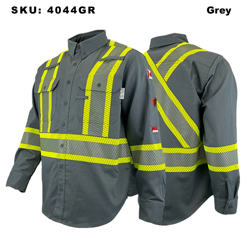 FR 4" Button Down HRC2 Striped Shirts