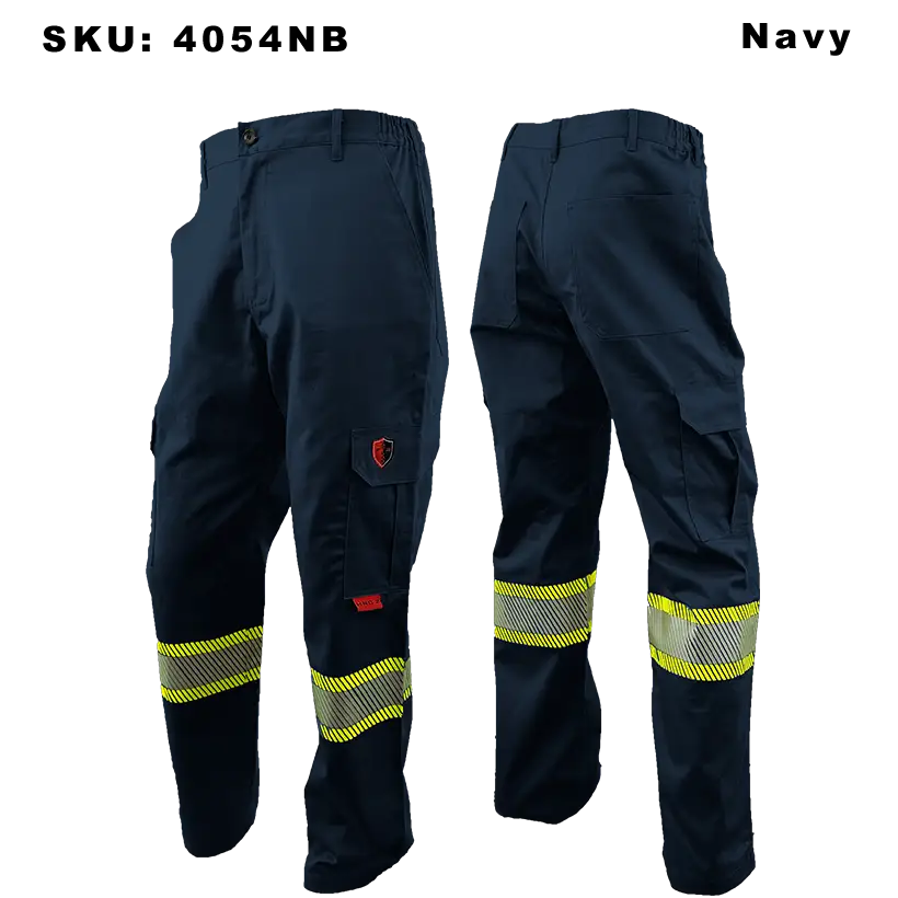 Fr 4" Navy Trousers HRC2 Striped