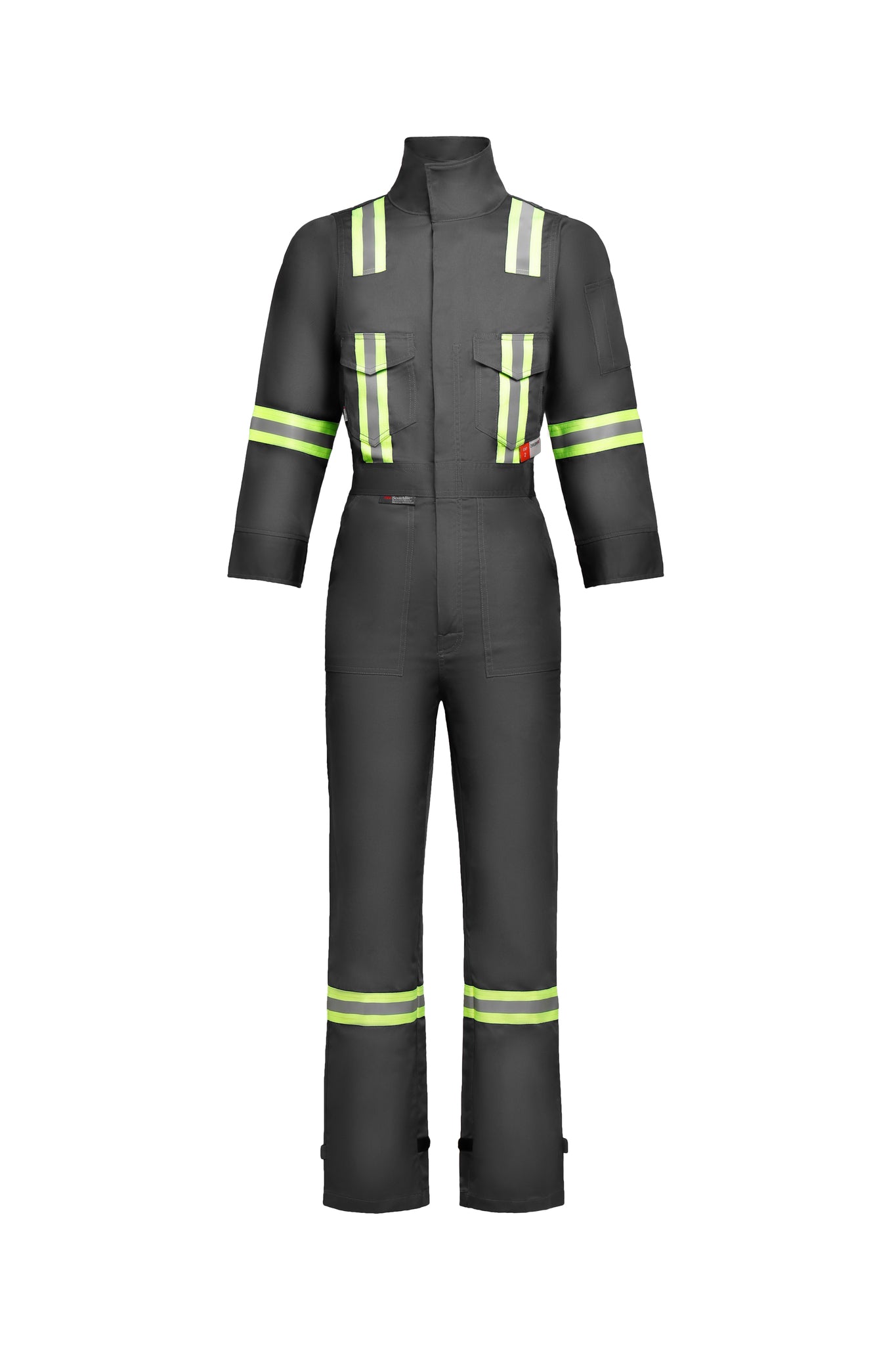 7oz Black Origin FR Coveralls W/Stripes