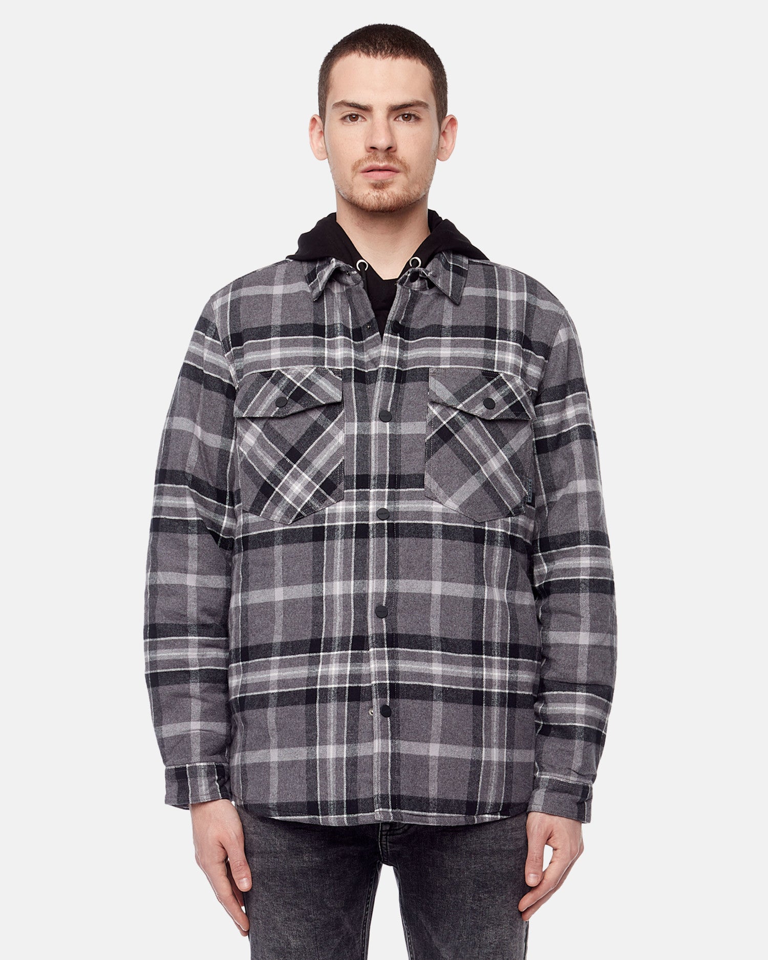 Shacket Plaid Lined
