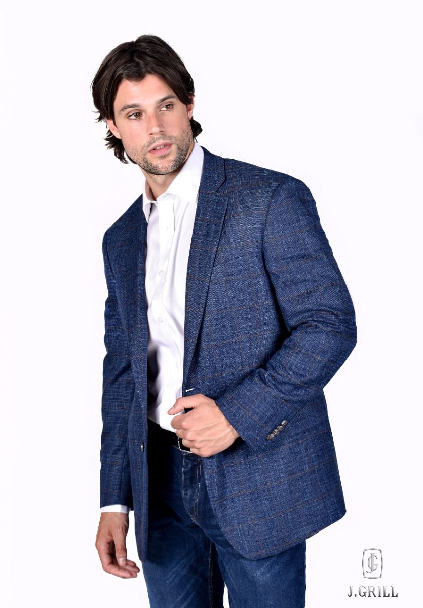 Blue Windowpane Sport Jacket