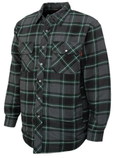 Quilted Lined Flannel Shirt-Green