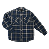 Quilted Lined Flannel Shirt-Navy