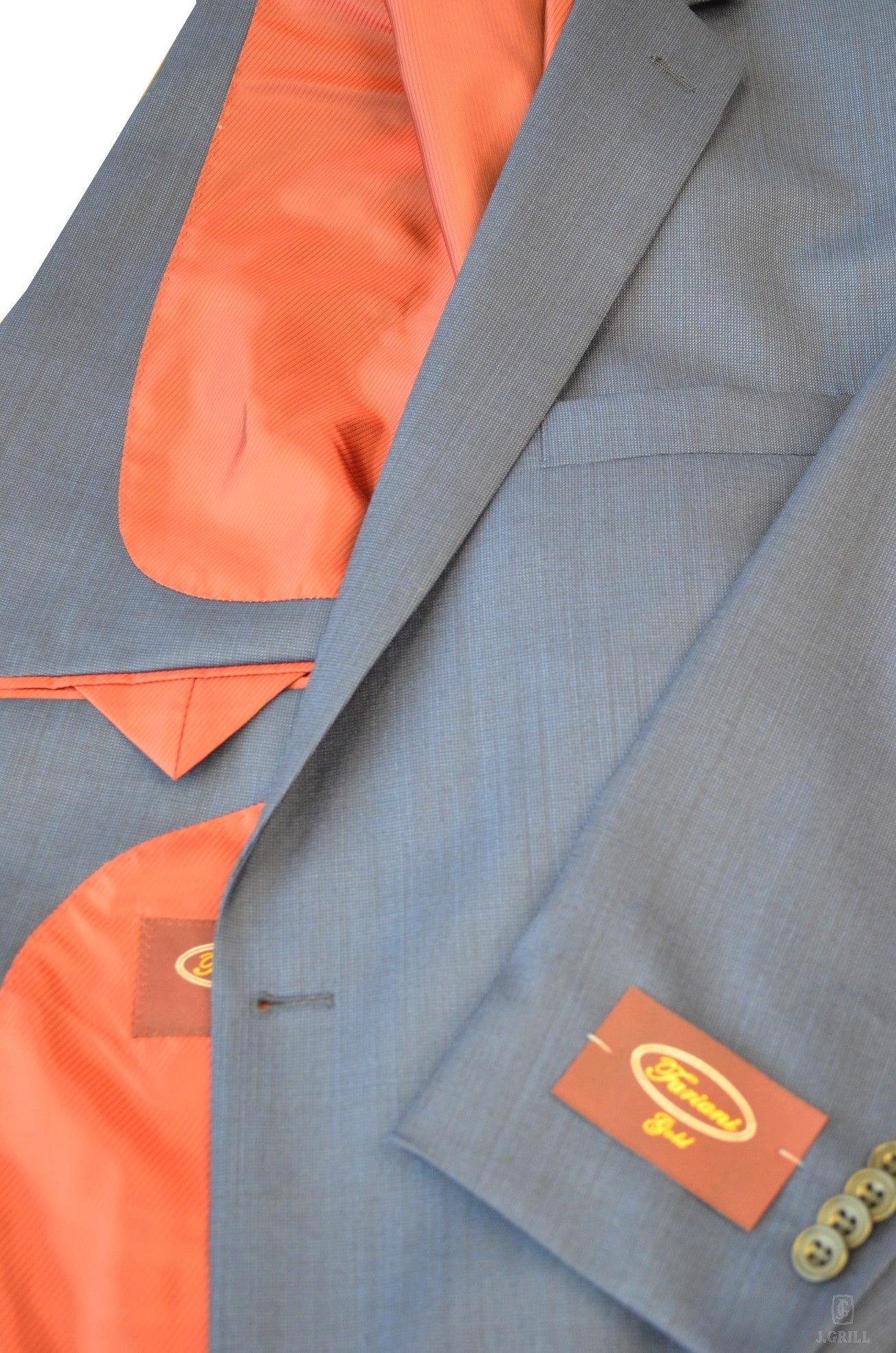 Wool Steel Blue Suit
